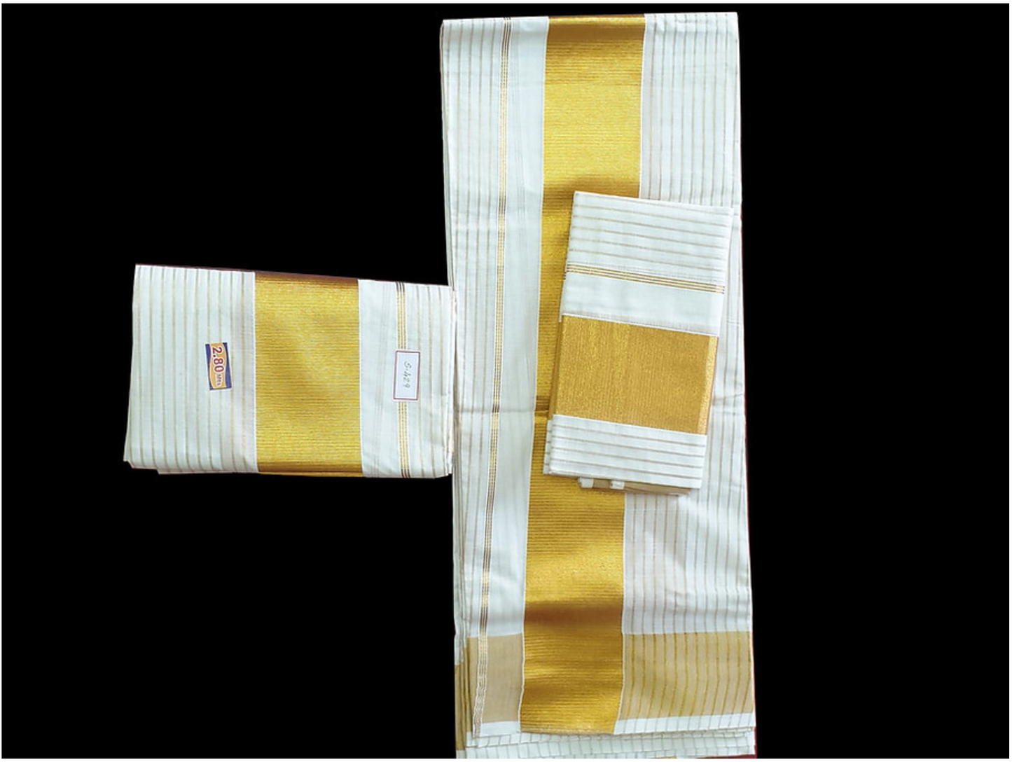 Kuthampully Cotton Line Set Mundu _ Kerala Set Mundu