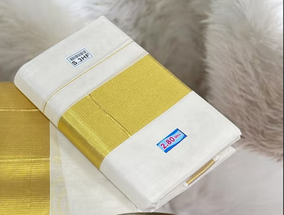 Kuthampully Pure Kasavu Original Set Mundu