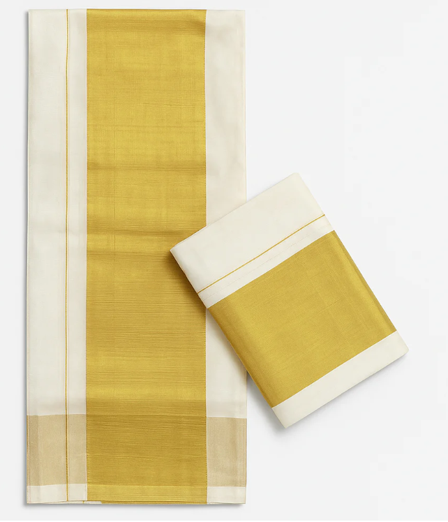 Kuthampully Pure Kasavu Original Set Mundu