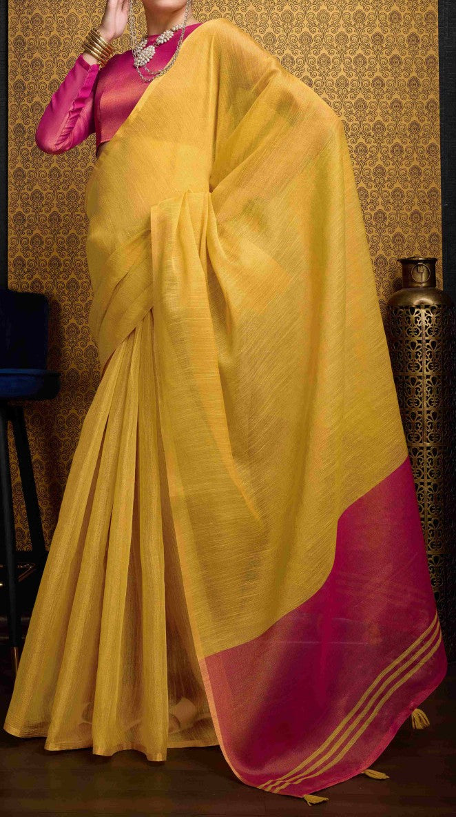 Soft Linen Tissue Silk Saree