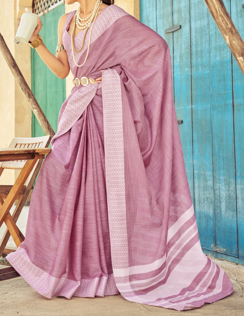 Soft Linen Cotton Saree