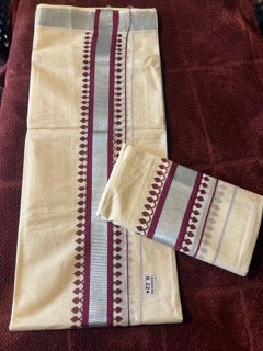 Kuthampully Set Mundu - Komma Valli Print
