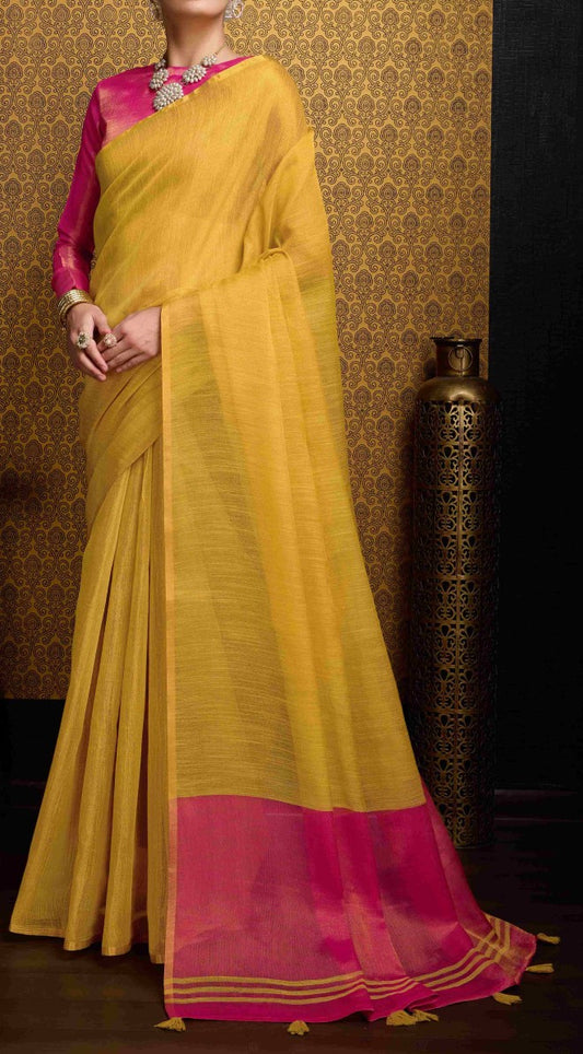 Soft Linen Tissue Silk Saree