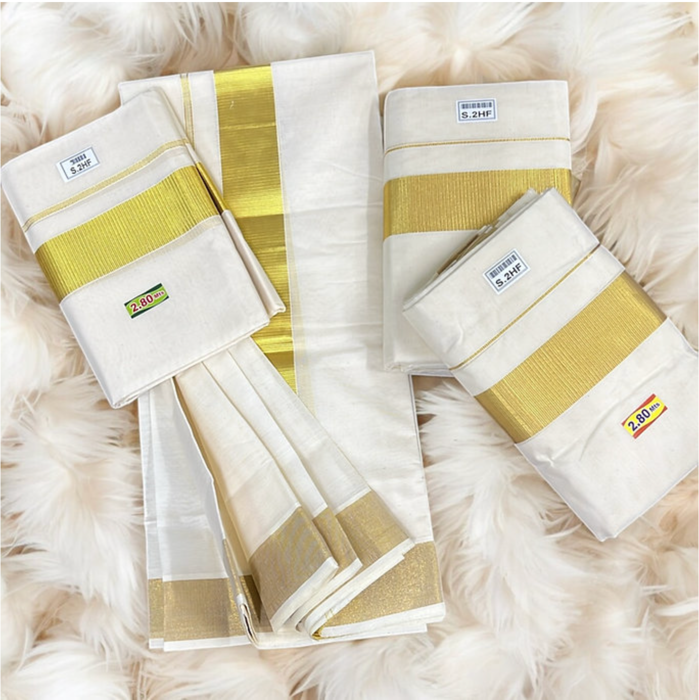 Kuthampully Pure Kasavu Original Set Mundu