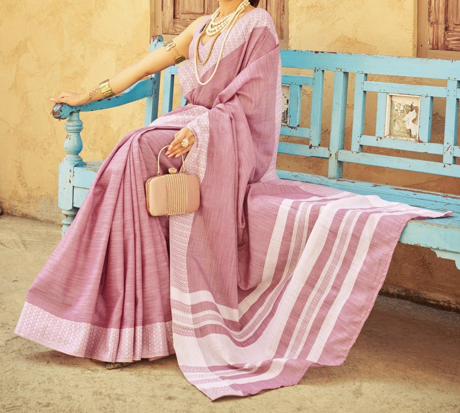 Soft Linen Cotton Saree