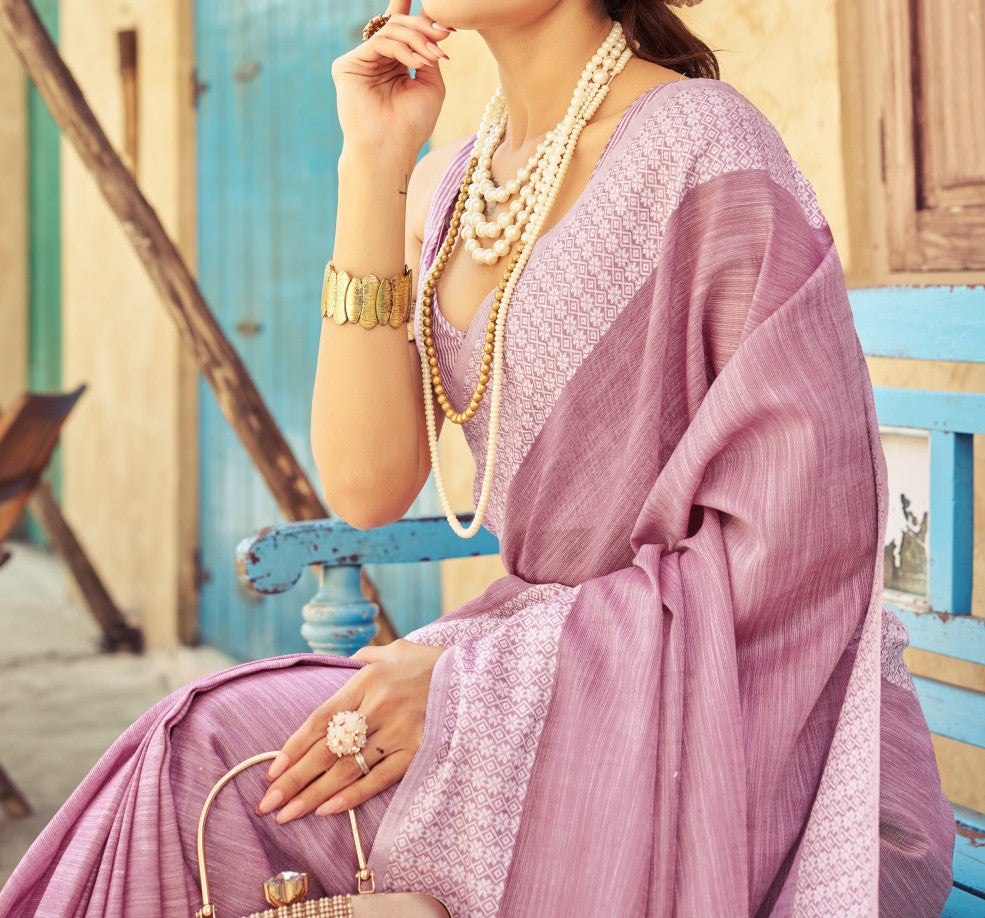 Soft Linen Cotton Saree