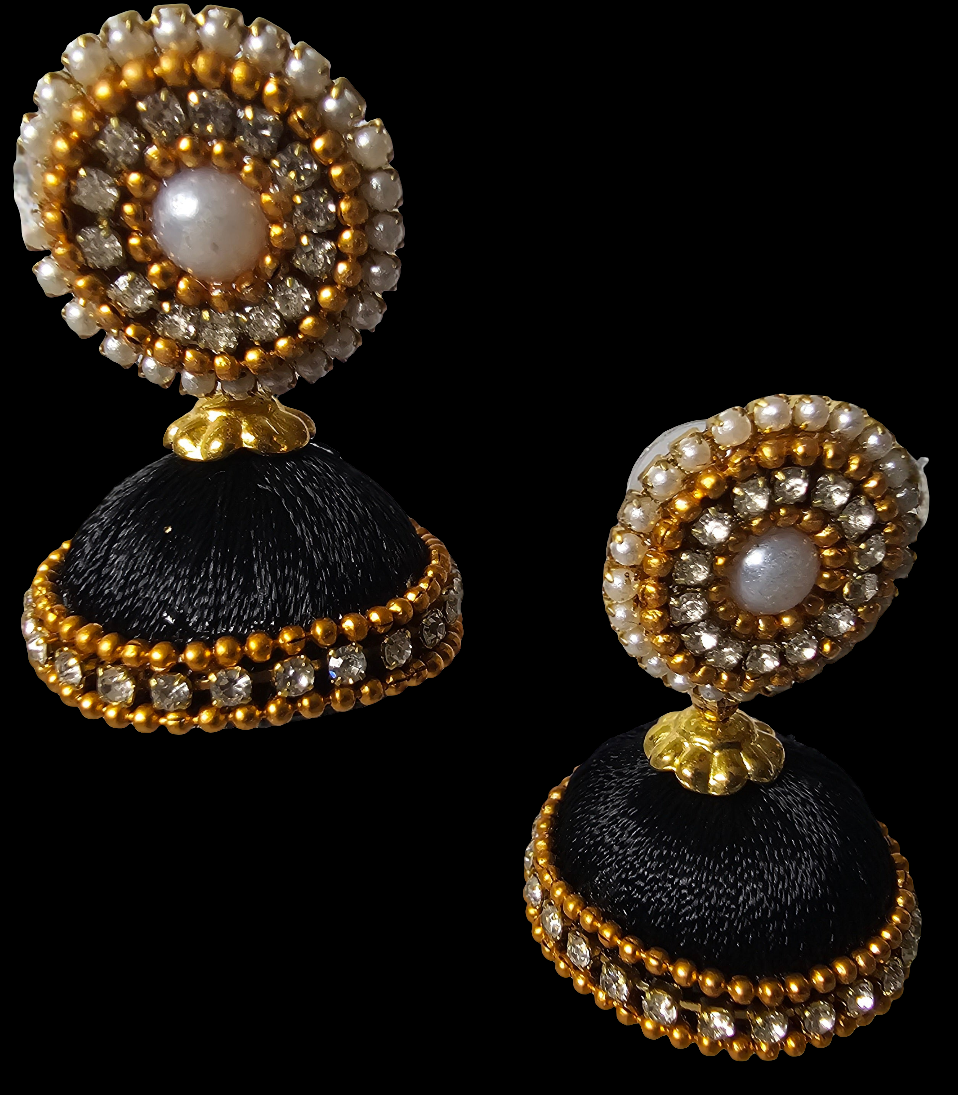 Silk Thread Jhumkas