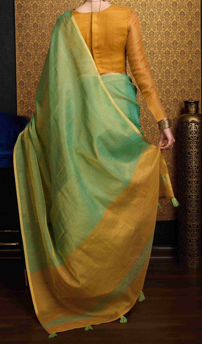 Soft Linen Tissue Silk Saree