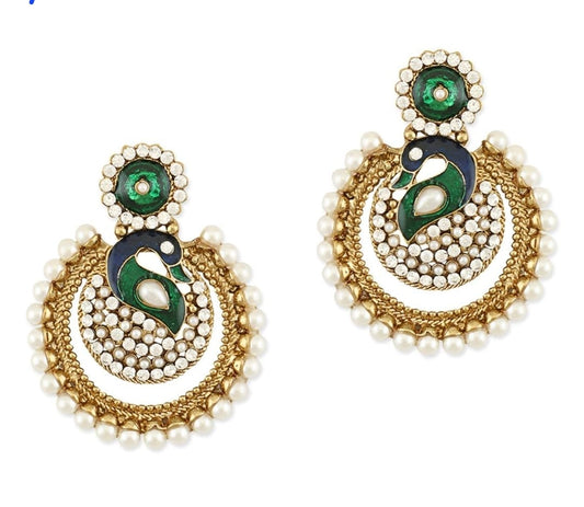 Polki Peakcok Earings